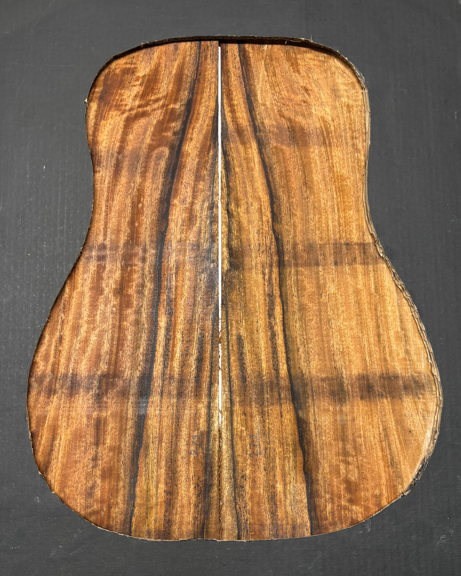 Juego de fondo y aros de guitarra de grado AAAA Dreadnought de palisandro de la India Oriental #61 