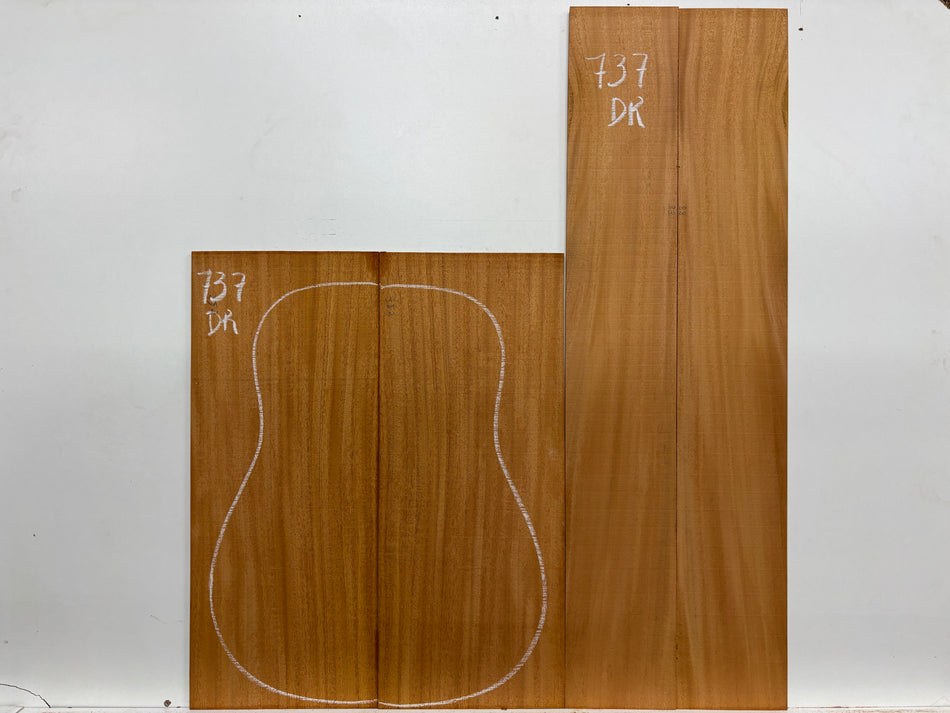 Mahogany Dreadnought Guitar Back & Side Set #737