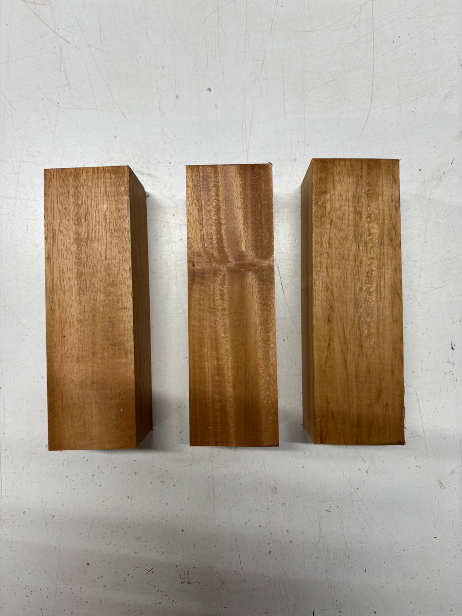 3 Pack, Honduras Mahogany Turning Wood Blanks 6"x2"x2"#6276
