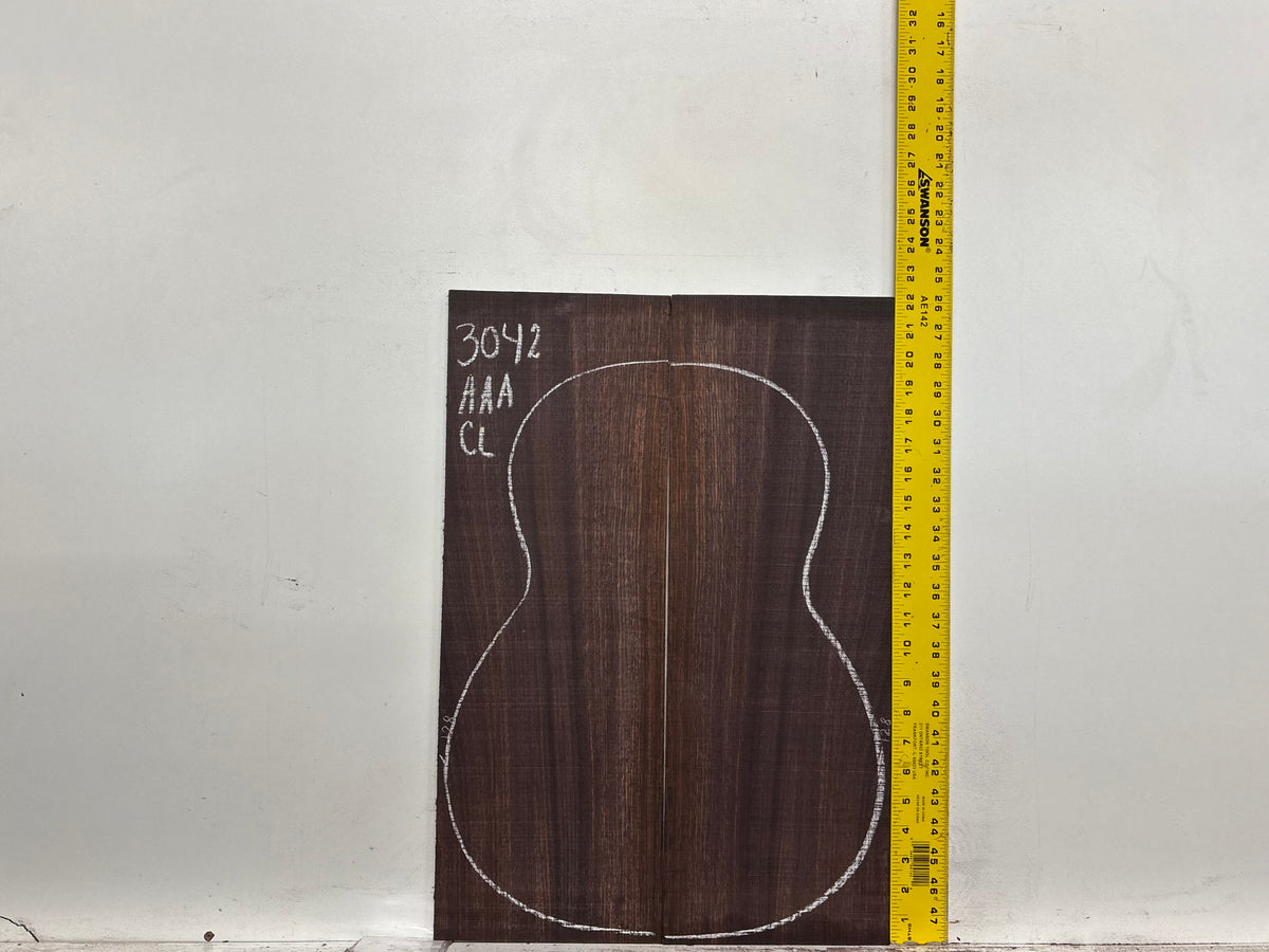 East Indian Rosewood Classical AAA Grade Guitar Back & Side Set #3042 - Exotic Wood Zone