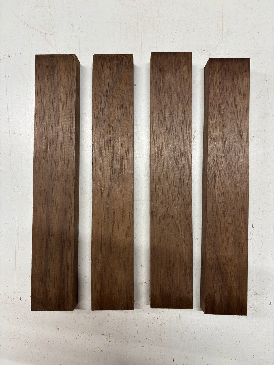 4 Pack, Peruvian Walnut Thin Stock Lumber 12"x2"x1"#6278