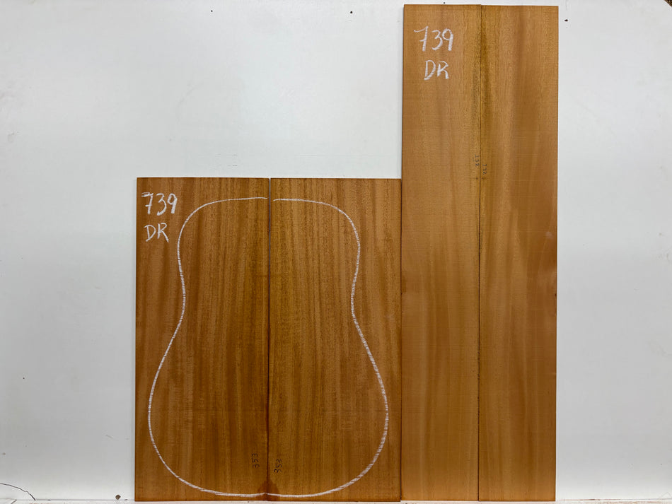 Mahogany Dreadnought Guitar Back & Side Set #739