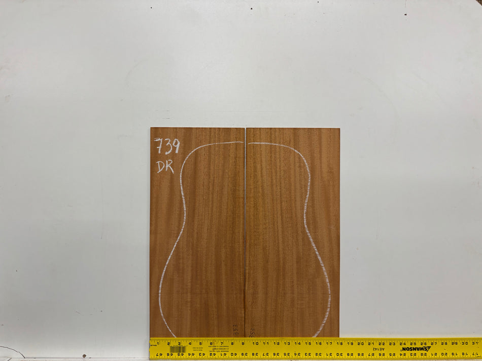 Mahogany Dreadnought Guitar Back & Side Set #739