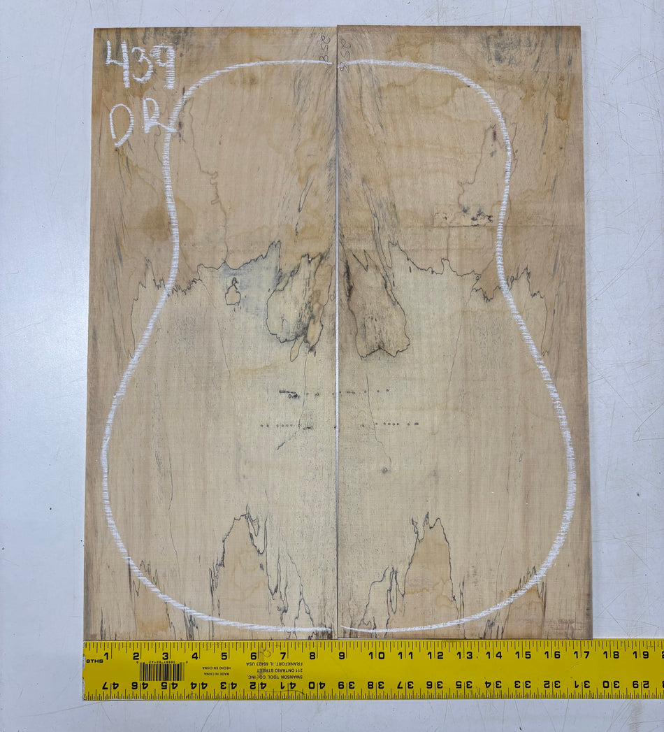 Spalted Tamarind Dreadnought Guitar Back & Side Set #439