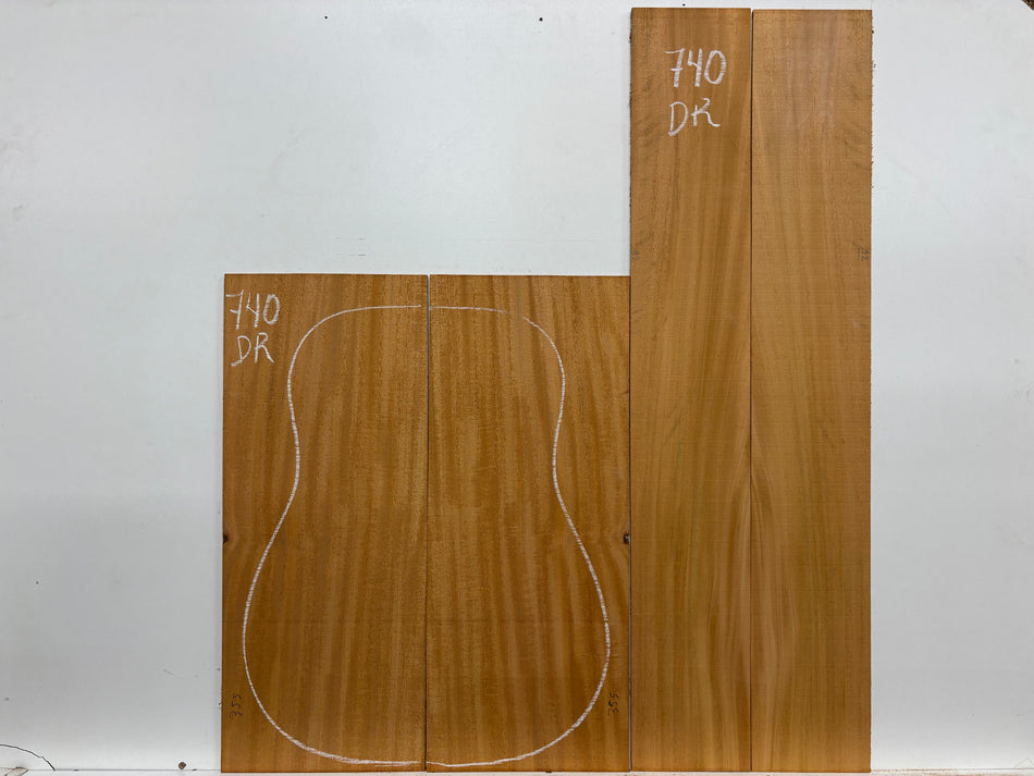 Mahogany Dreadnought Guitar Back & Side Set #740