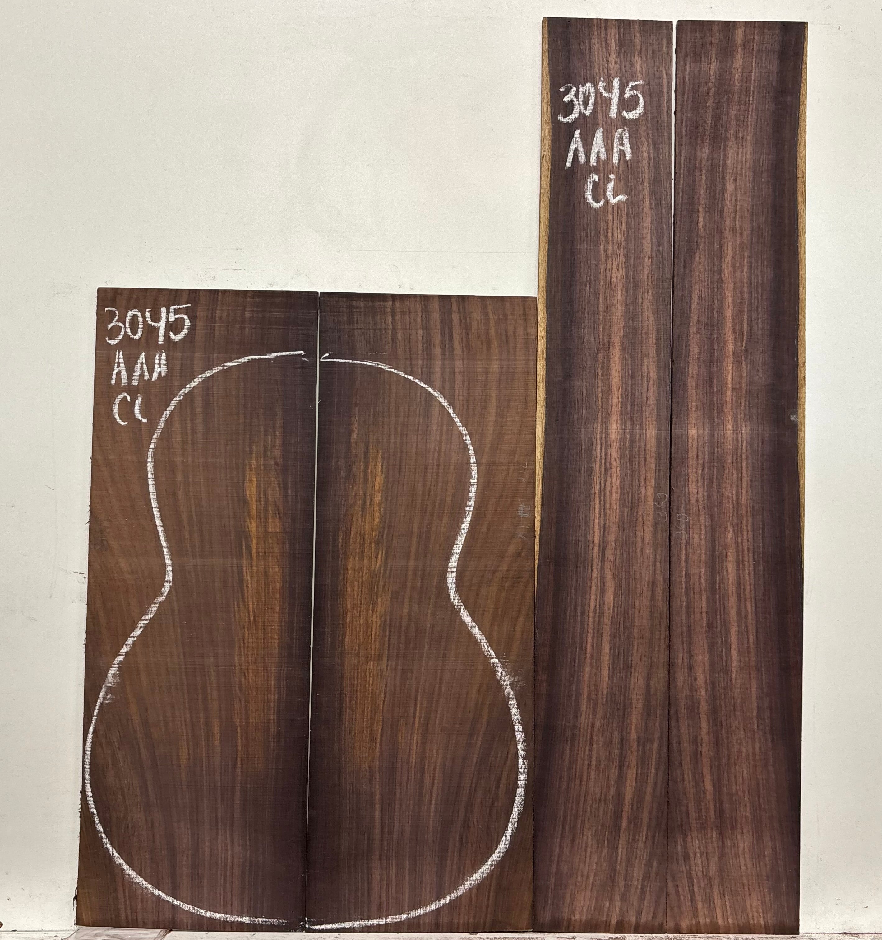 East Indian Rosewood Classical AAA Grade Guitar Back & Side Set #3045 - Exotic Wood Zone