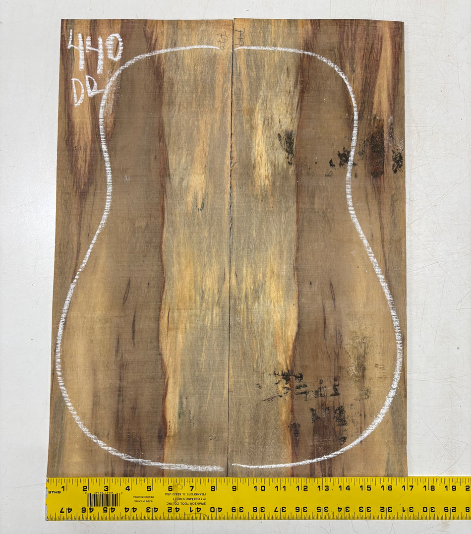 Spalted Tamarind Dreadnought Guitar Back & Side Set #440