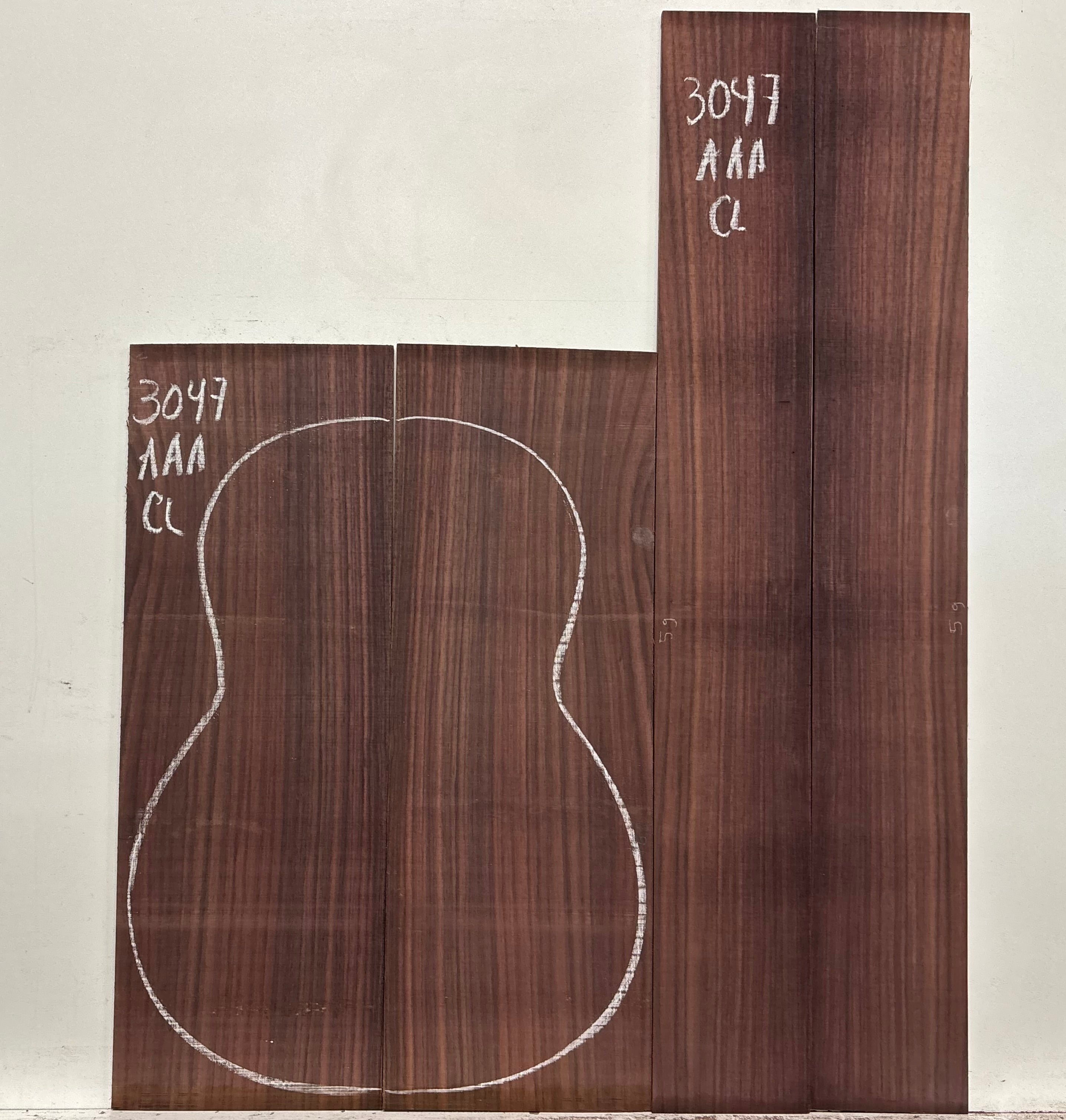East Indian Rosewood Classical AAA Grade Guitar Back & Side Set #3047 - Exotic Wood Zone