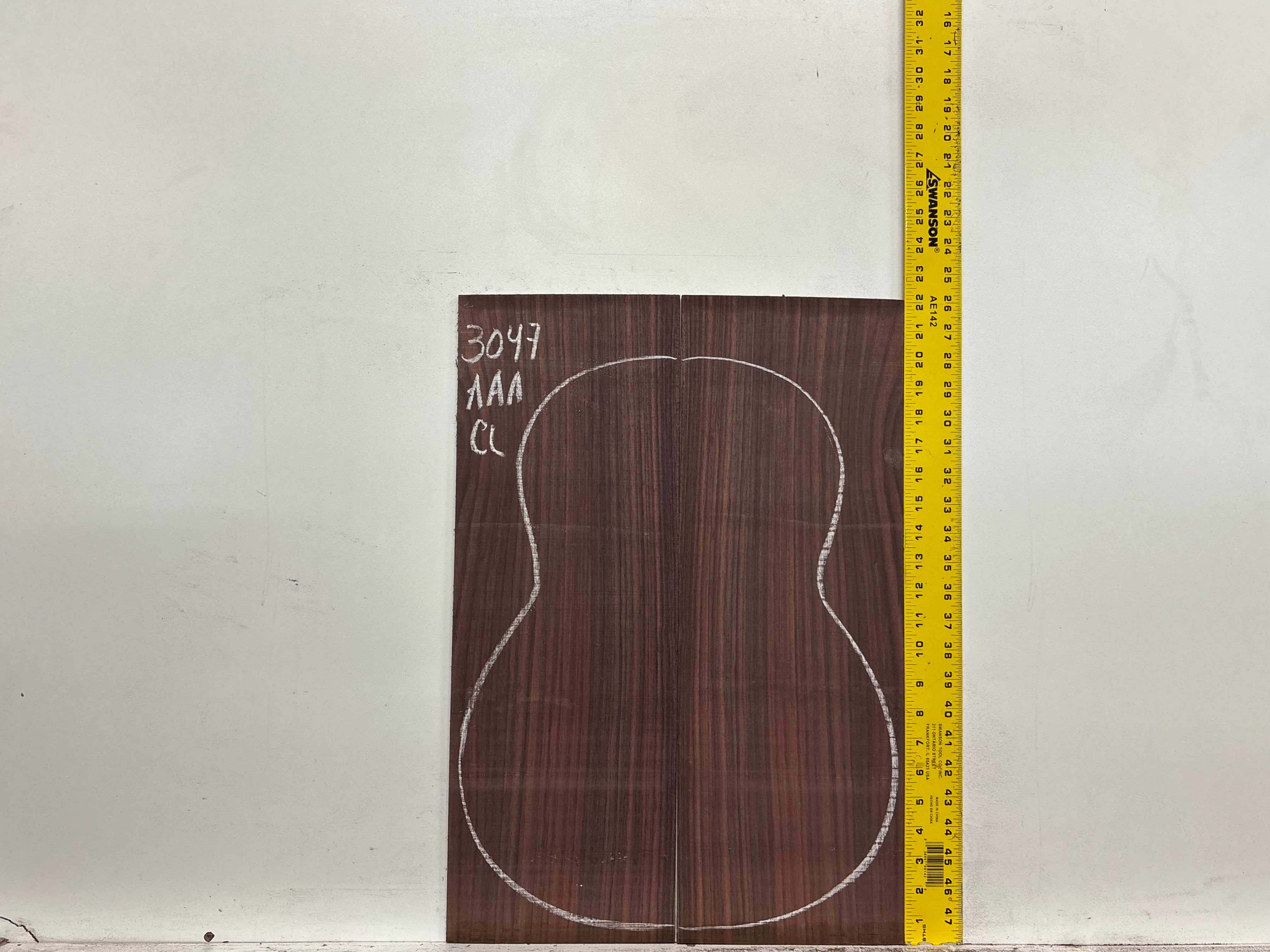 East Indian Rosewood Classical AAA Grade Guitar Back & Side Set #3047 - Exotic Wood Zone