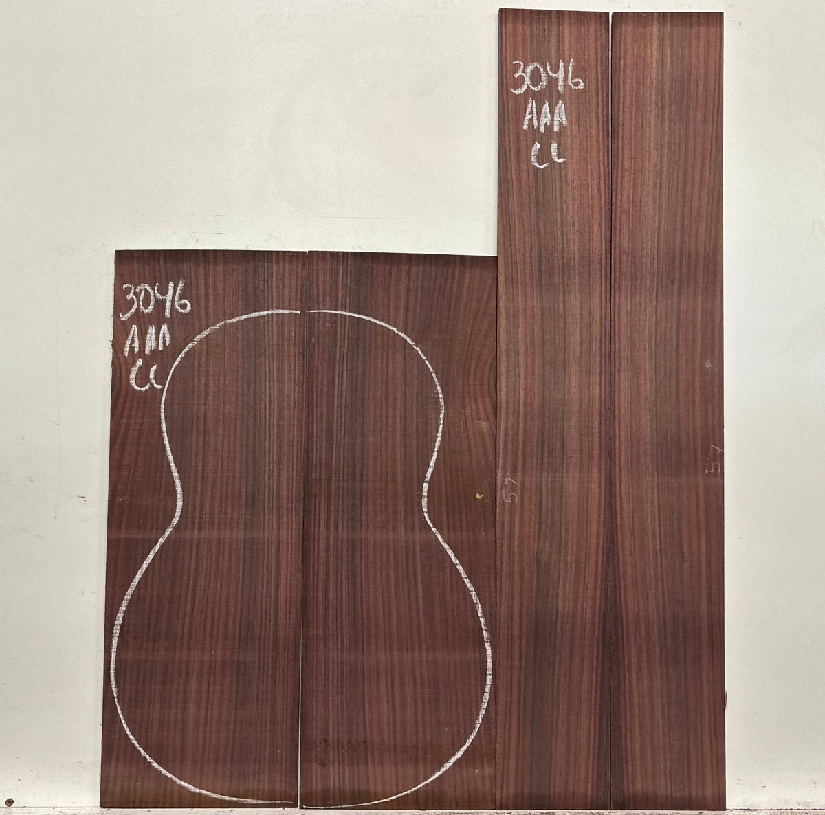 East Indian Rosewood Classical AAA Grade Guitar Back & Side Set #3046 - Exotic Wood Zone