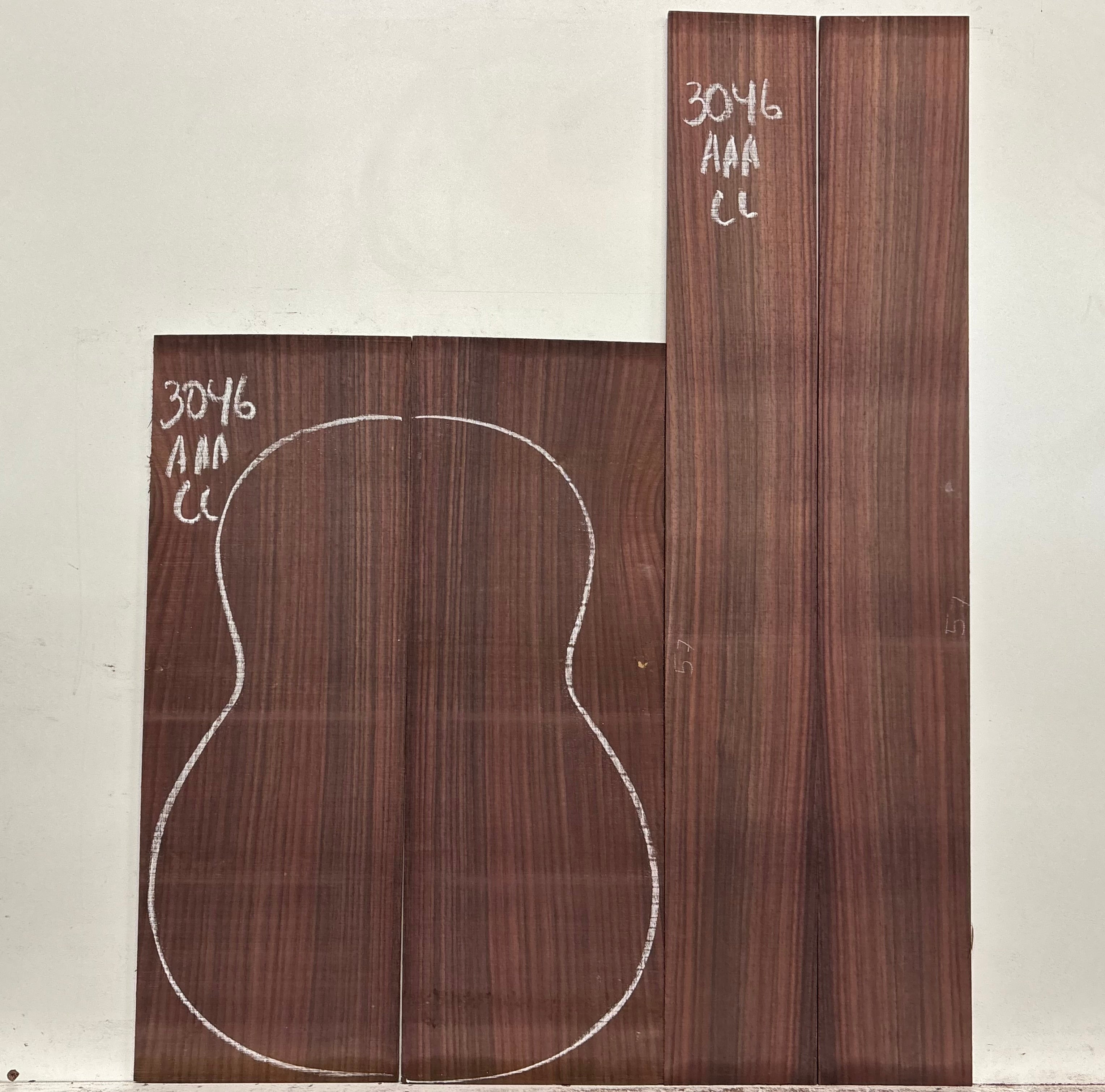 East Indian Rosewood Classical AAA Grade Guitar Back & Side Set #3046 - Exotic Wood Zone