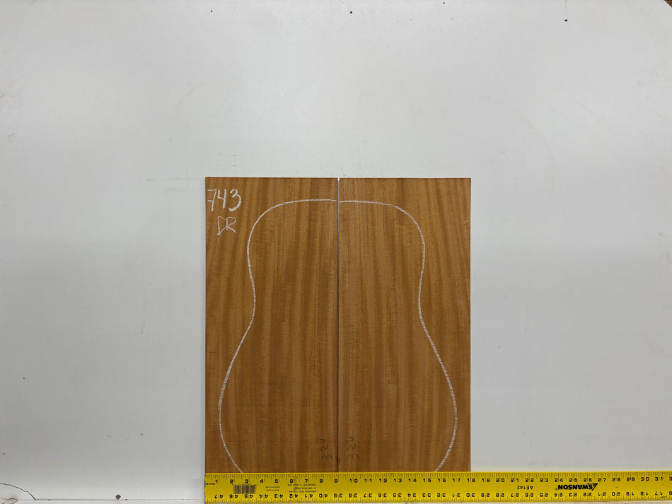 Mahogany Dreadnought Guitar Back & Side Set #743