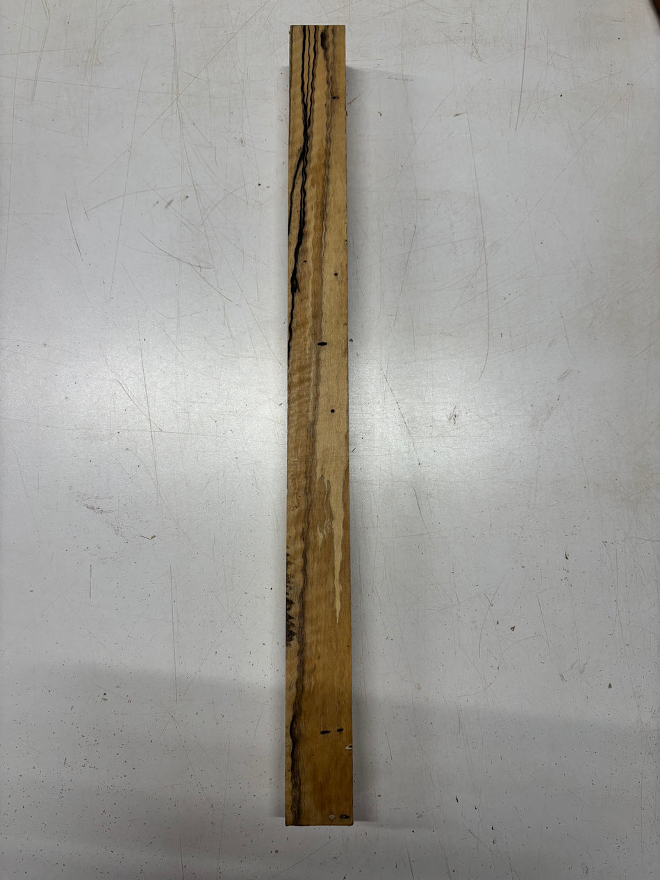 1 Piece, Flame Black And White Ebony Turning Wood Blank 23-1/2"x1-3/4"x1-3/4" #6288