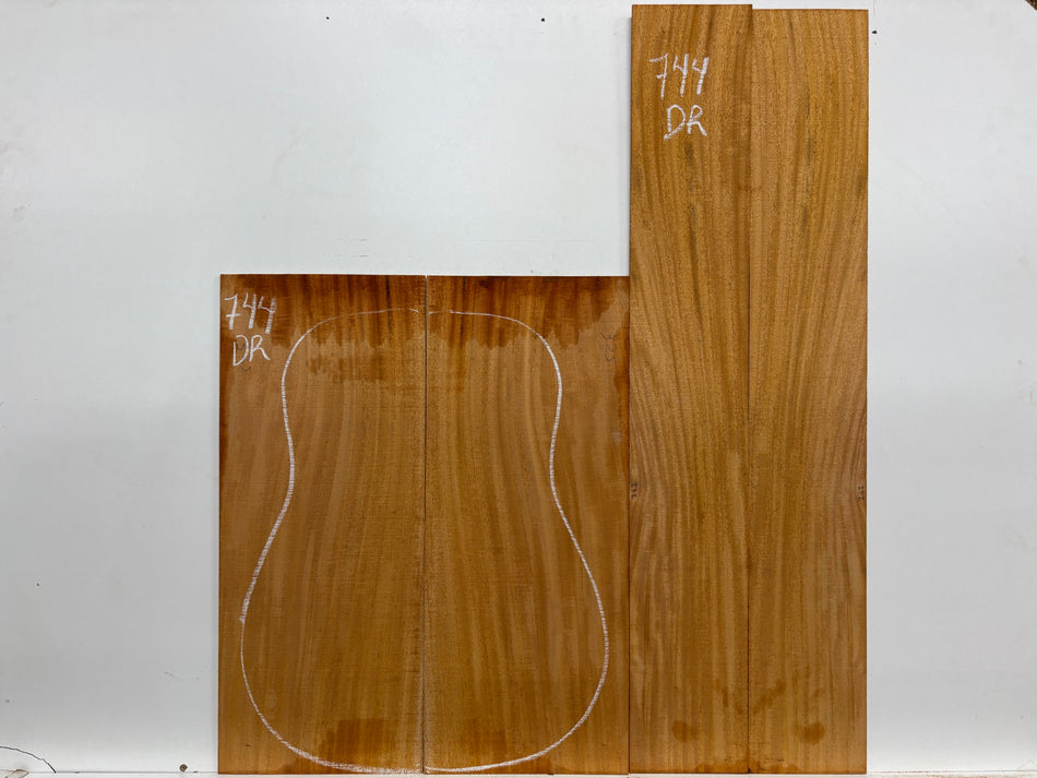 Mahogany Dreadnought Guitar Back & Side Set #744