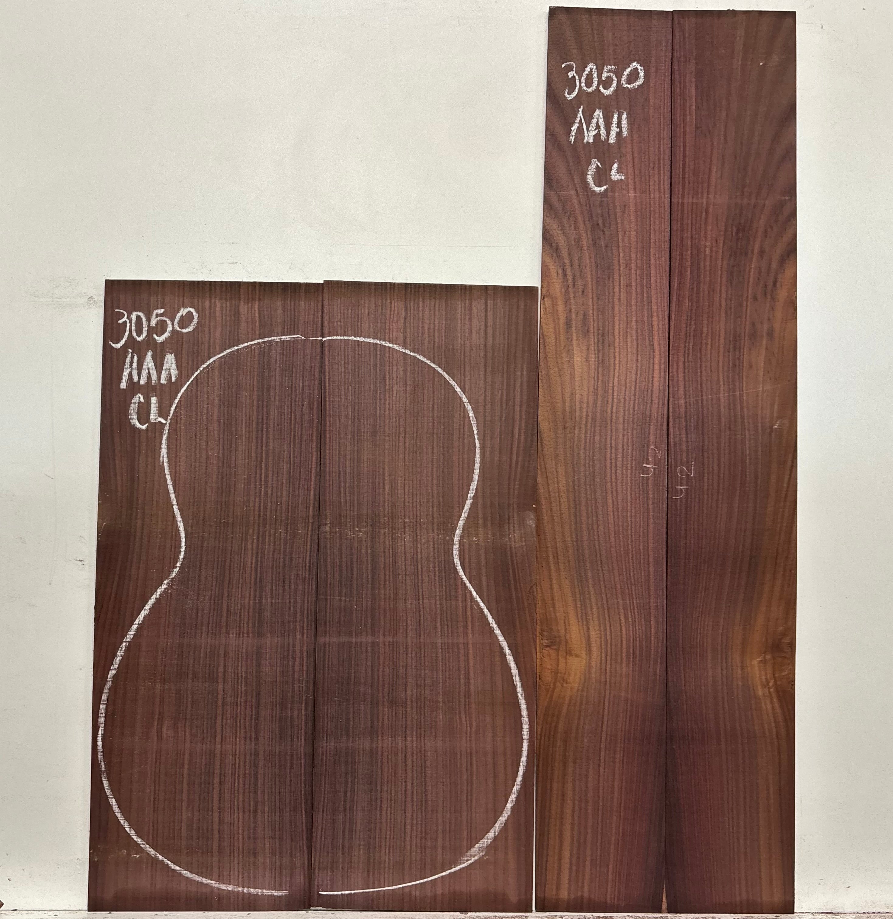 East Indian Rosewood Classical AAA Grade Guitar Back & Side Set #3050 - Exotic Wood Zone