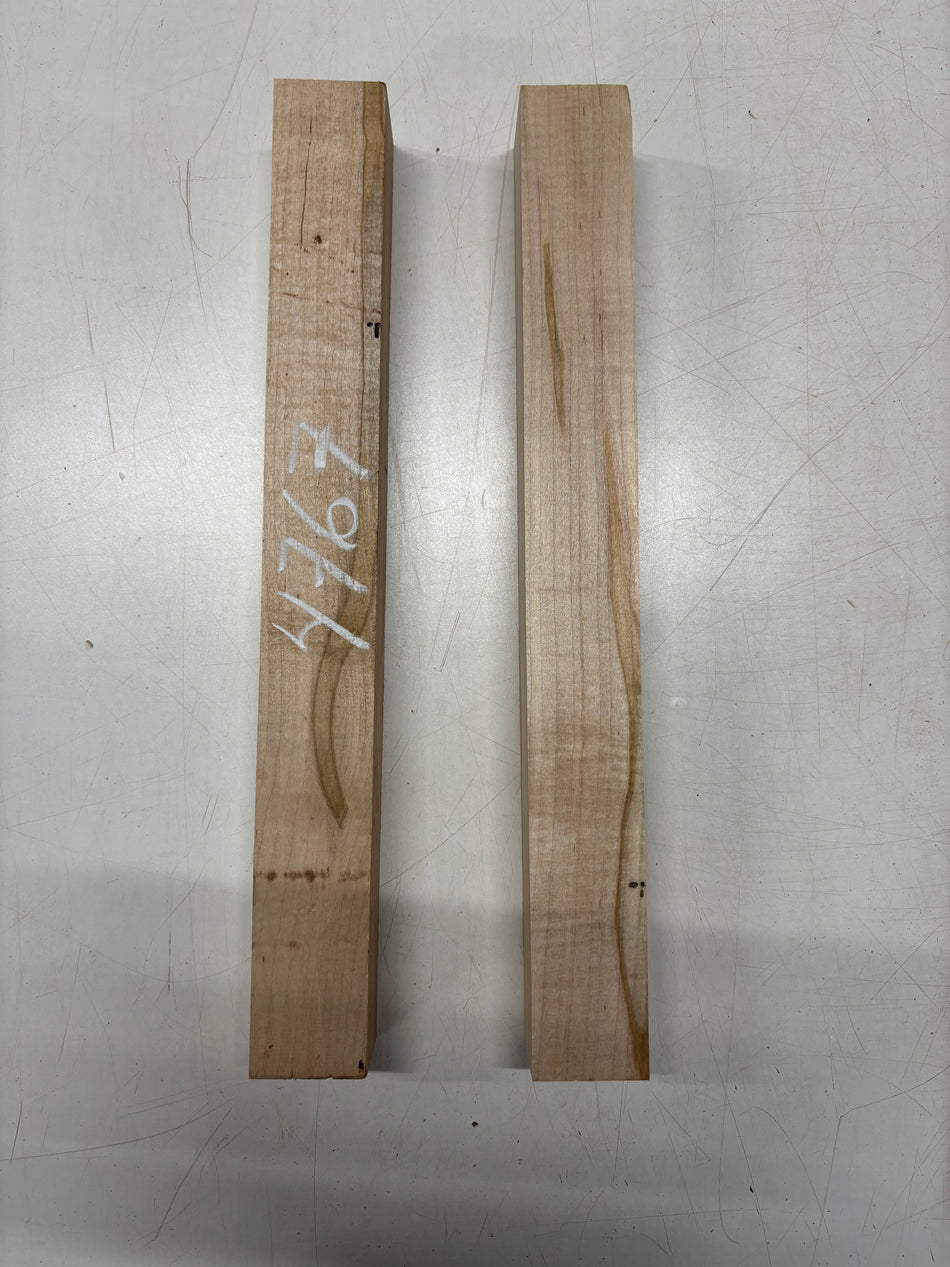 2 Pack, Ambrosia Maple Turning Wood Blanks, 17" x 2" x 2"#4767