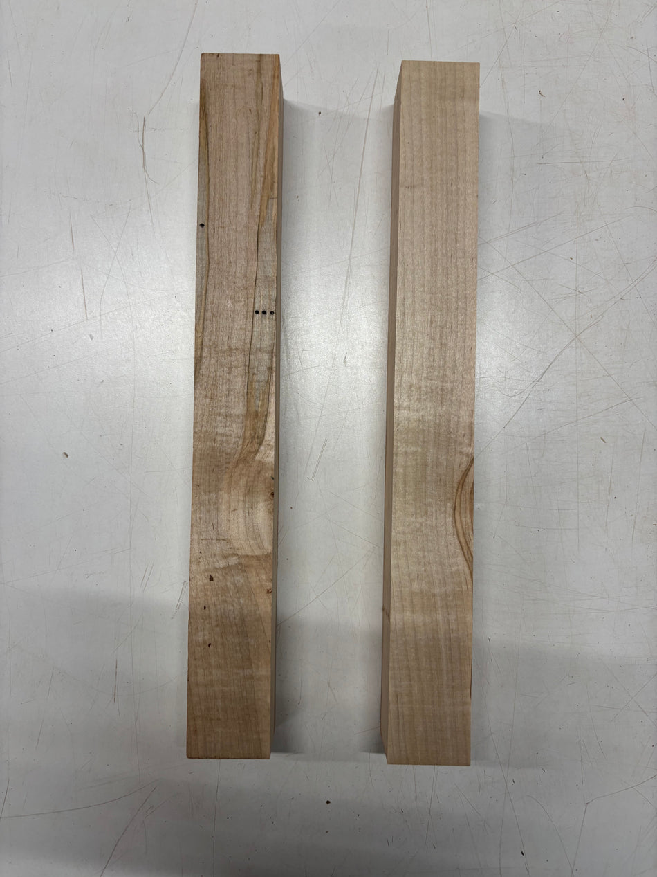 2 Pack, Ambrosia Maple Turning Wood Blanks, 17" x 2" x 2"#4767