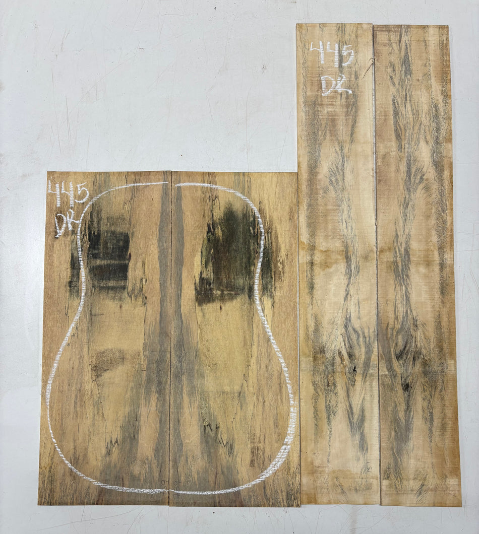 Spalted Tamarind Dreadnought Guitar Back & Side Set #445
