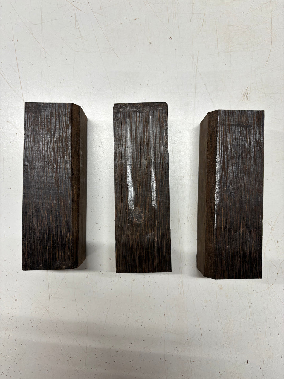 3 Pack, Black Palm Turning Wood Blanks 6"x2"x1-3/4" #6294