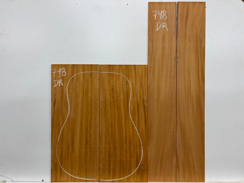 Mahogany Dreadnought Guitar Back & Side Set #748