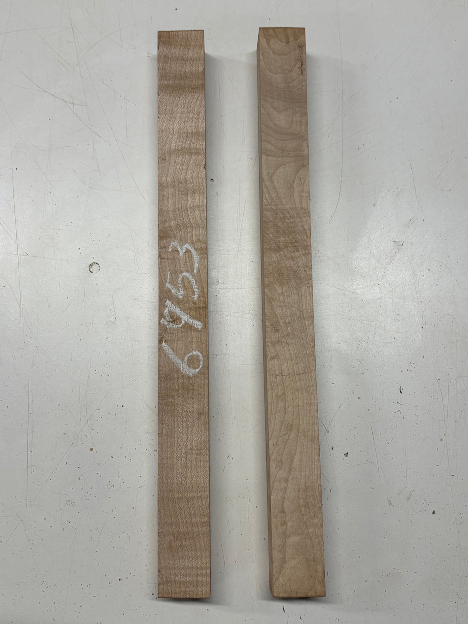 2 Pack, Hard Maple Turning Wood Blank 18"x1-1/2"x1-1/2"#6953