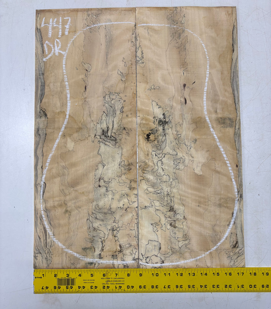 Spalted Tamarind Dreadnought Guitar Back & Side Set #447