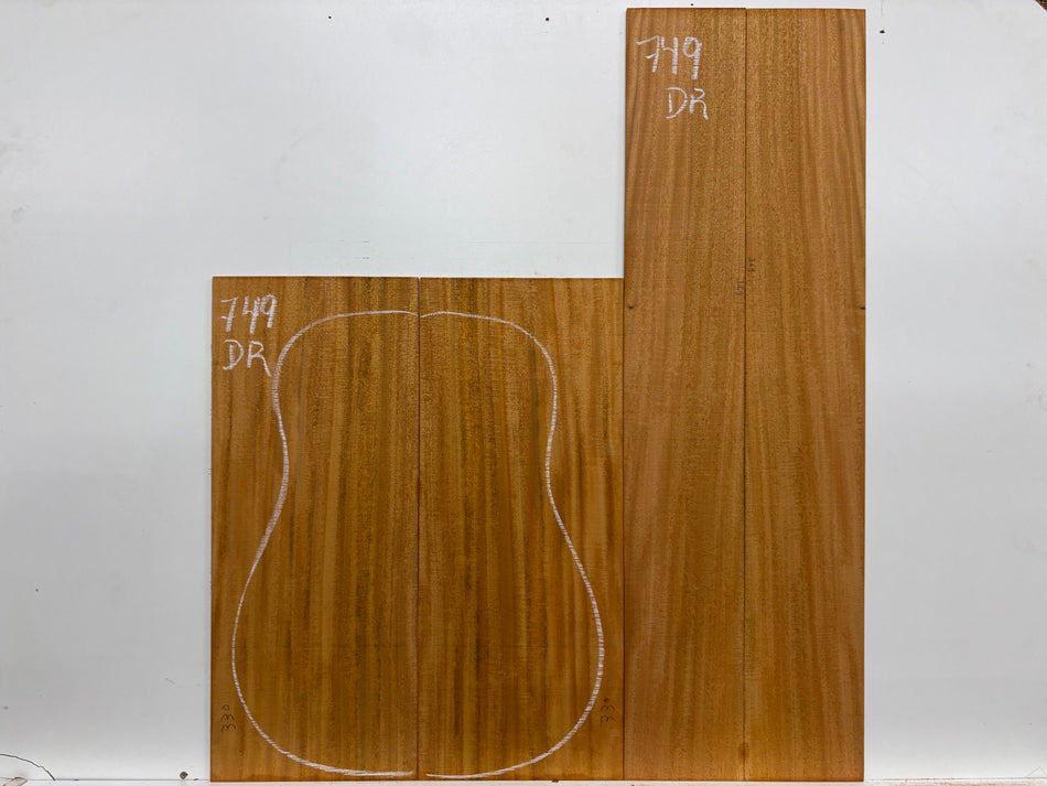 Mahogany Dreadnought Guitar Back & Side Set #749