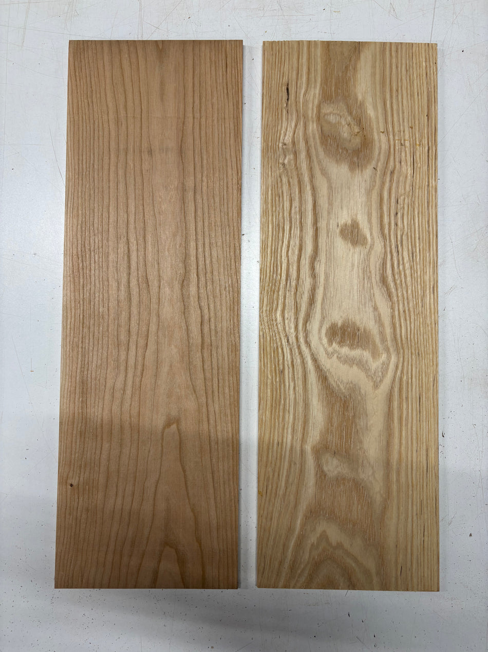 2 Pack, 2 Species Cherry + White Ash Thin Stock Lumber   21-1/2"x7"x1/4" #6298