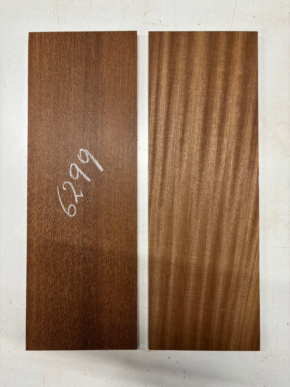 2 Pack, 2 Species Leopardwood + Sapele Thin Stock Lumber 20"x7"x3/8"#6299