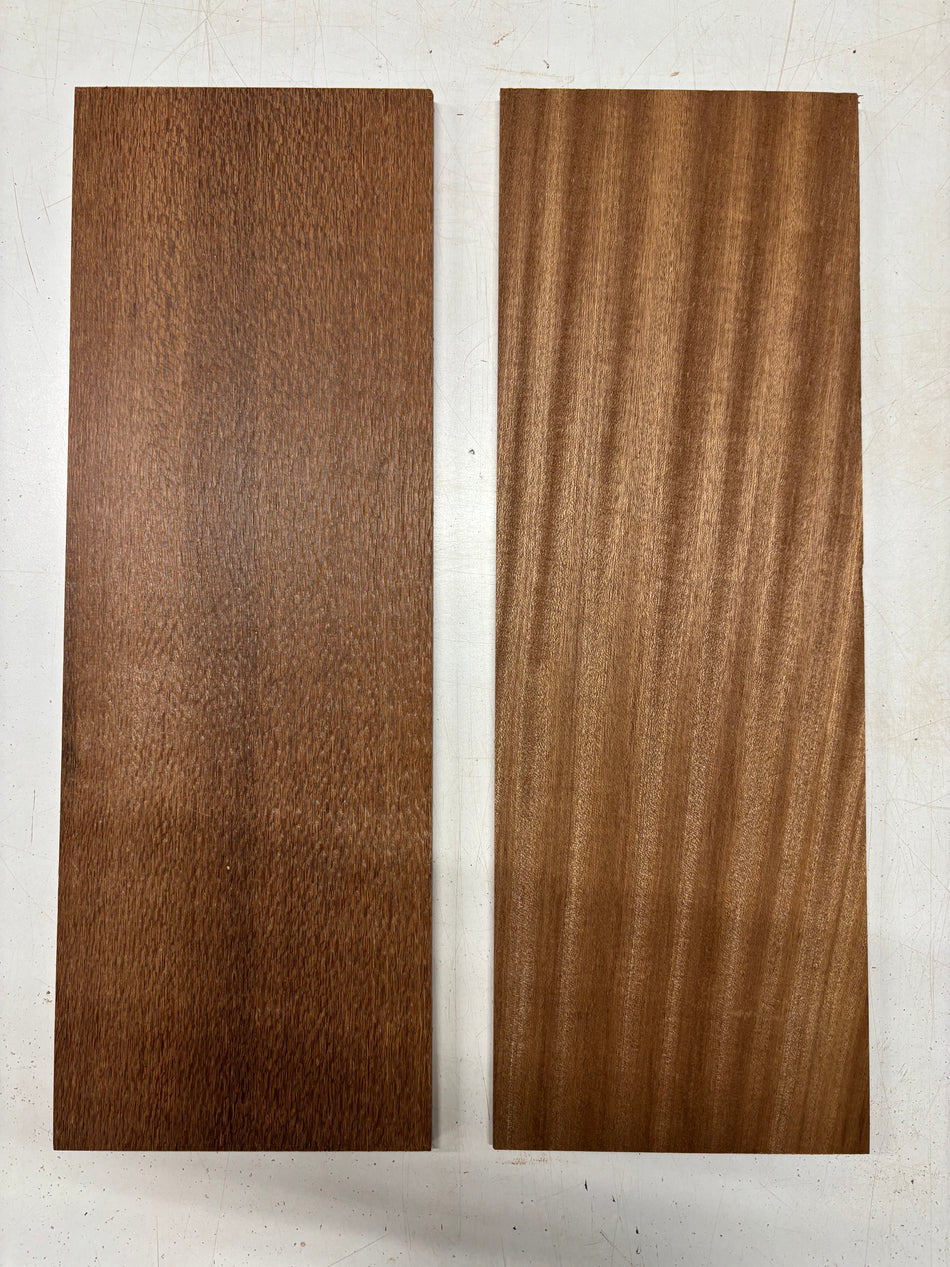 2 Pack, 2 Species Leopardwood + Sapele Thin Stock Lumber 20"x7"x3/8"#6299