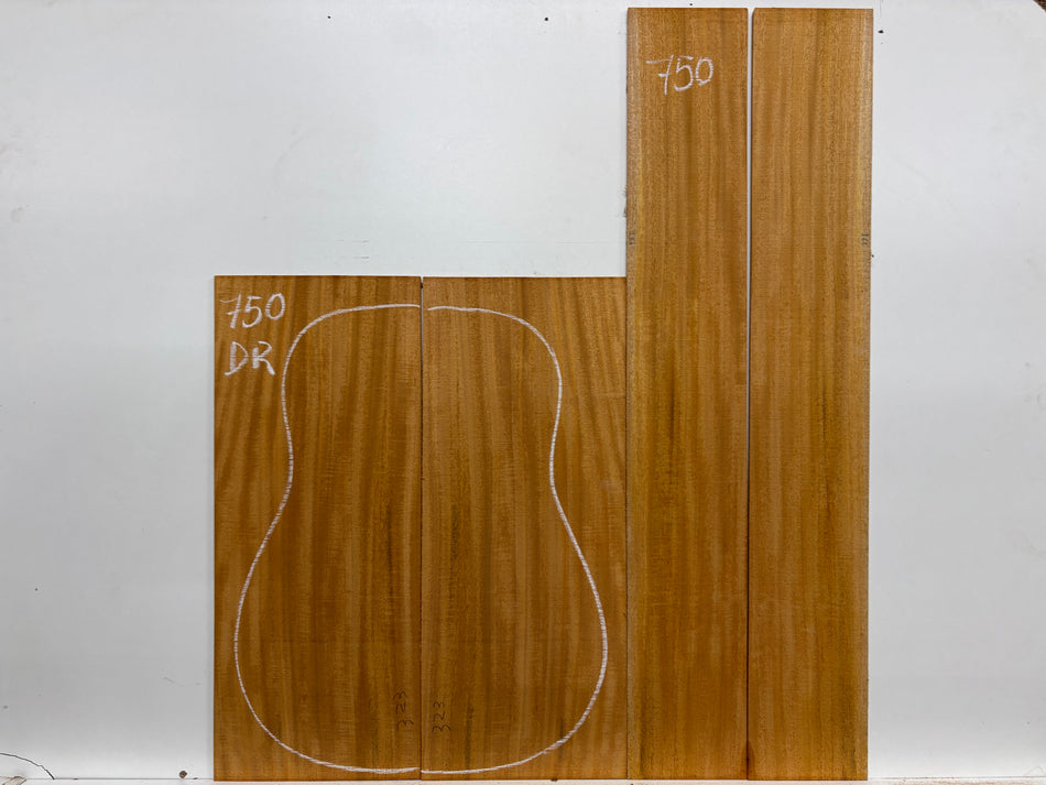 Mahogany Dreadnought Guitar Back & Side Set #750