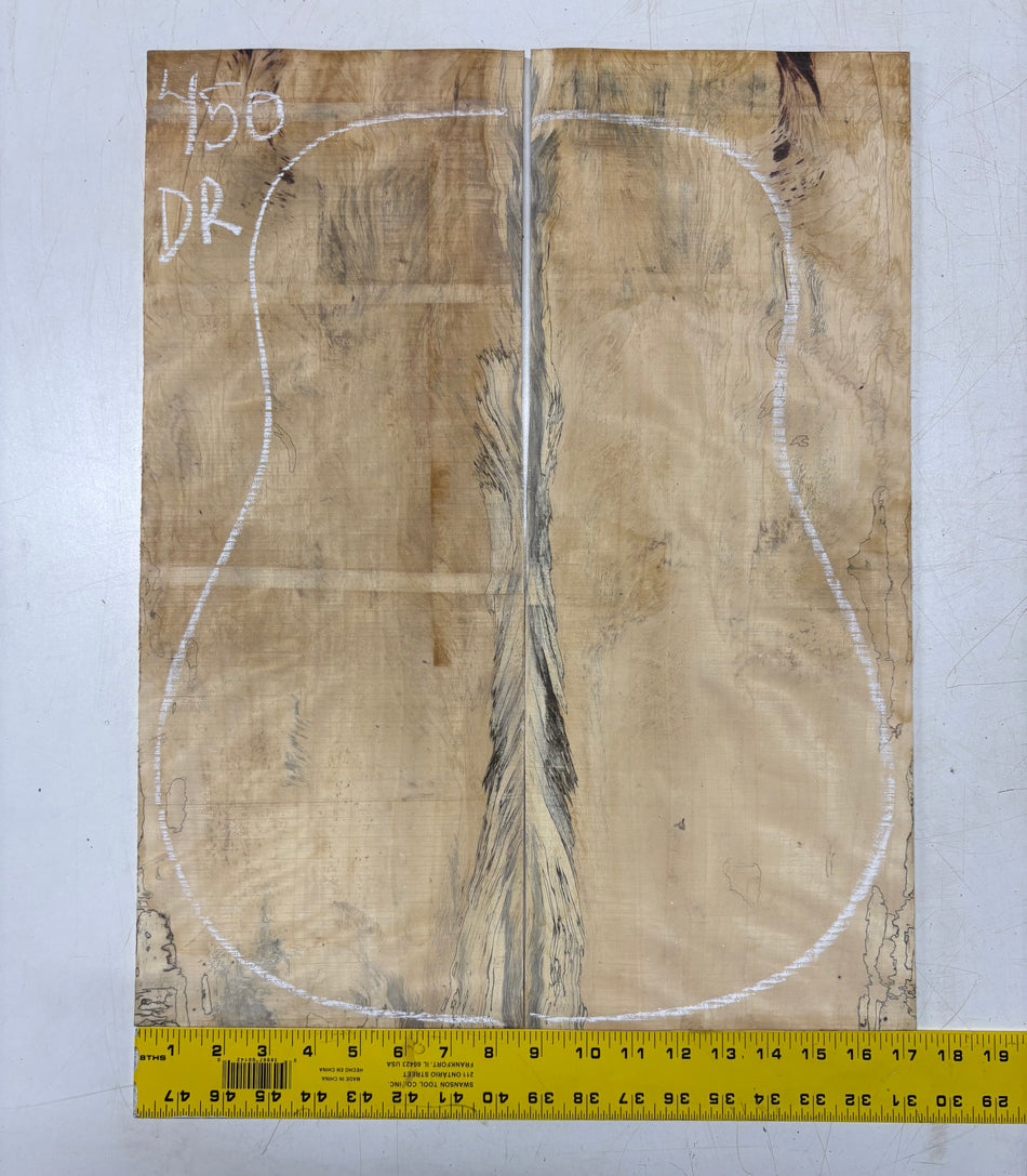 Spalted Tamarind Dreadnought Guitar Back & Side Set #450
