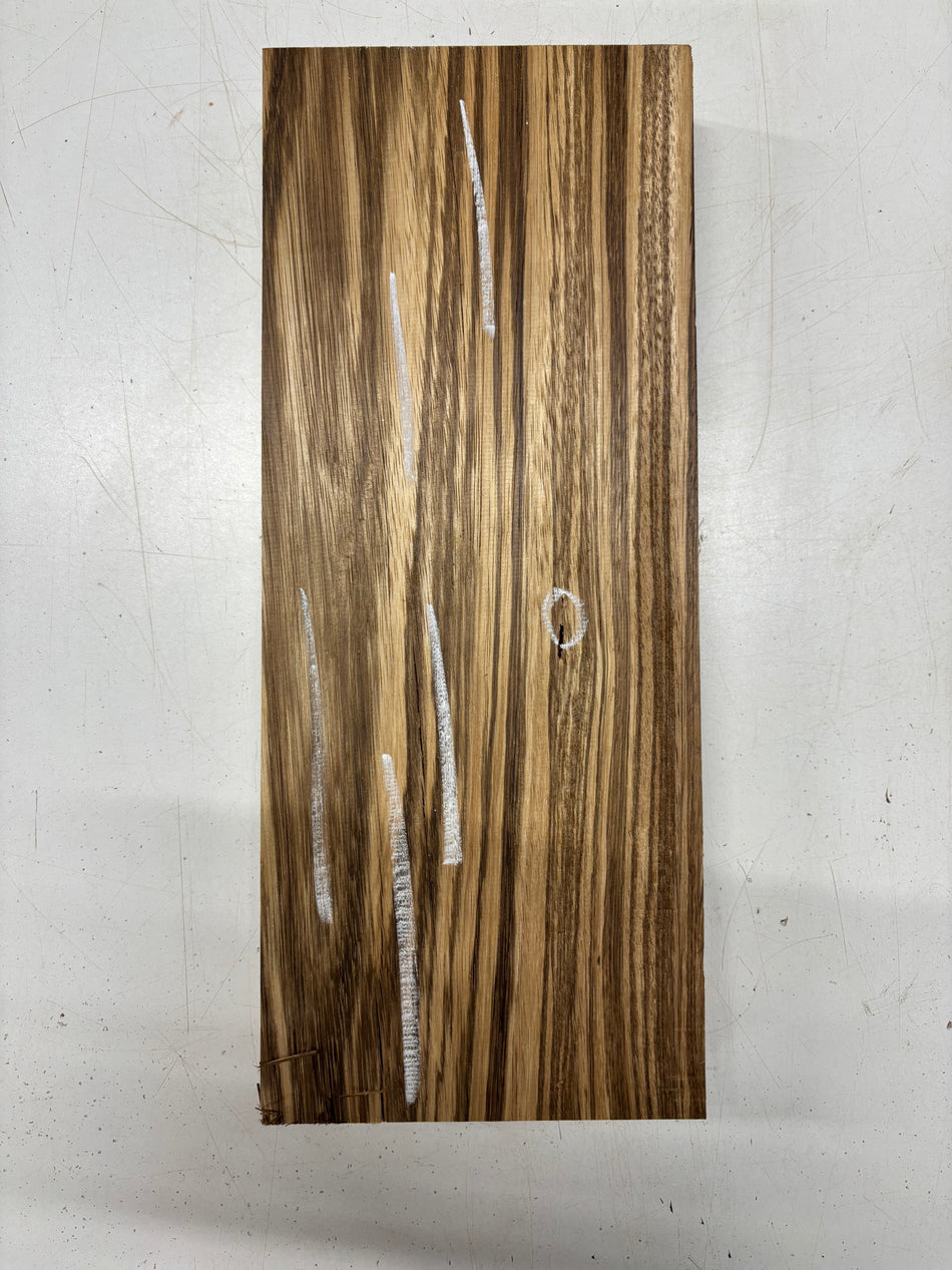 1 Piece, Zebrawood Lumber Board Blank 16-1/2"x6-3/4"x1-7/8"#6303