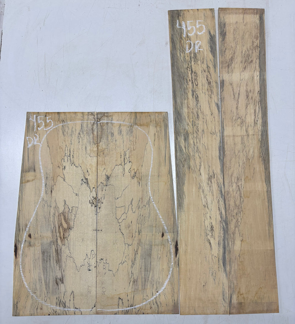 Juego de fondo y aros de guitarra de grado AAAA Dreadnought de palisandro de la India Oriental #61 