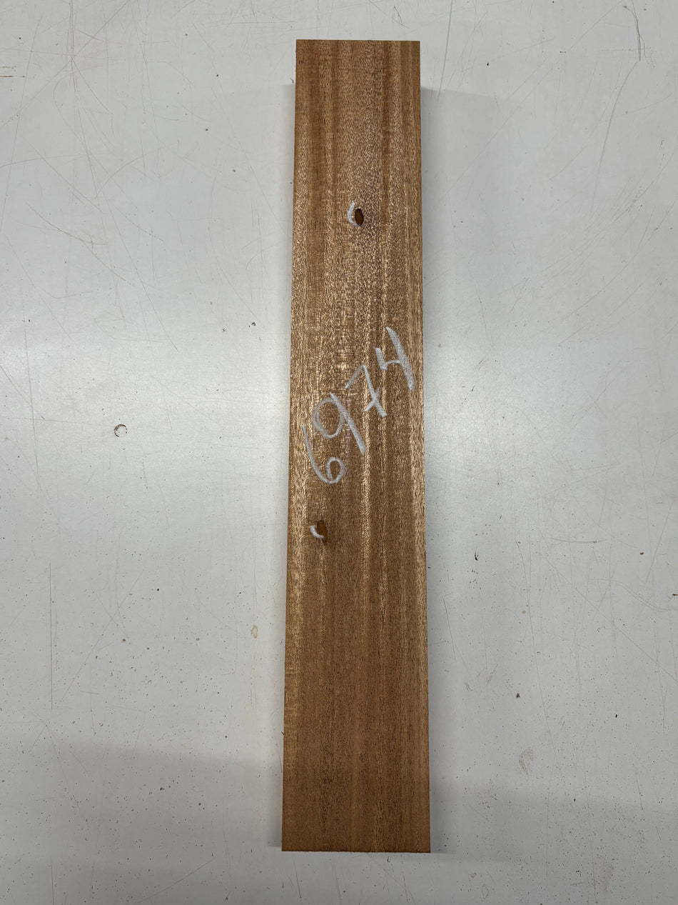 1 Piece, African Mahogany Lumber Board Blank 22"x3-5/8'x1-7/8"#6974