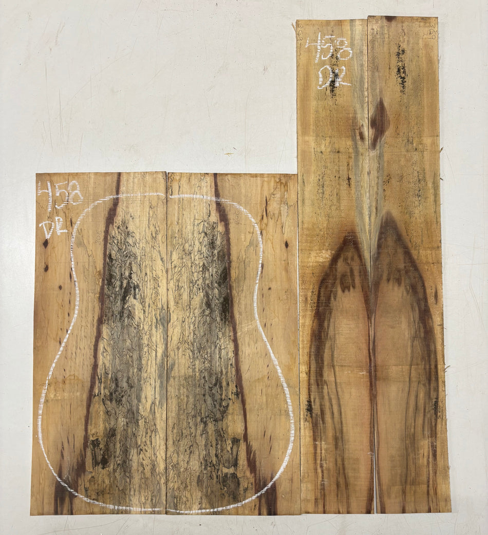 Juego de fondo y aros de guitarra de grado AAAA Dreadnought de palisandro de la India Oriental #61 