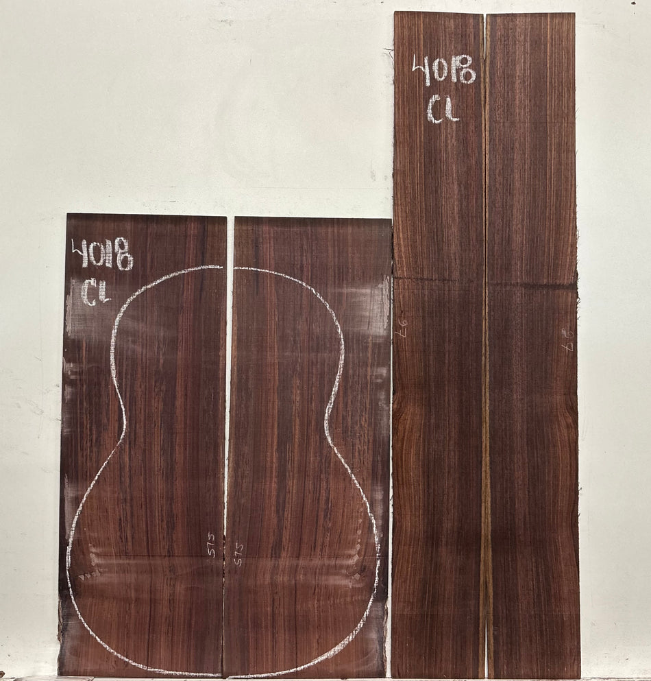 Royal Indian Rosewood Classical Guitar Back & Side Set #4018 - Exotic Wood Zone