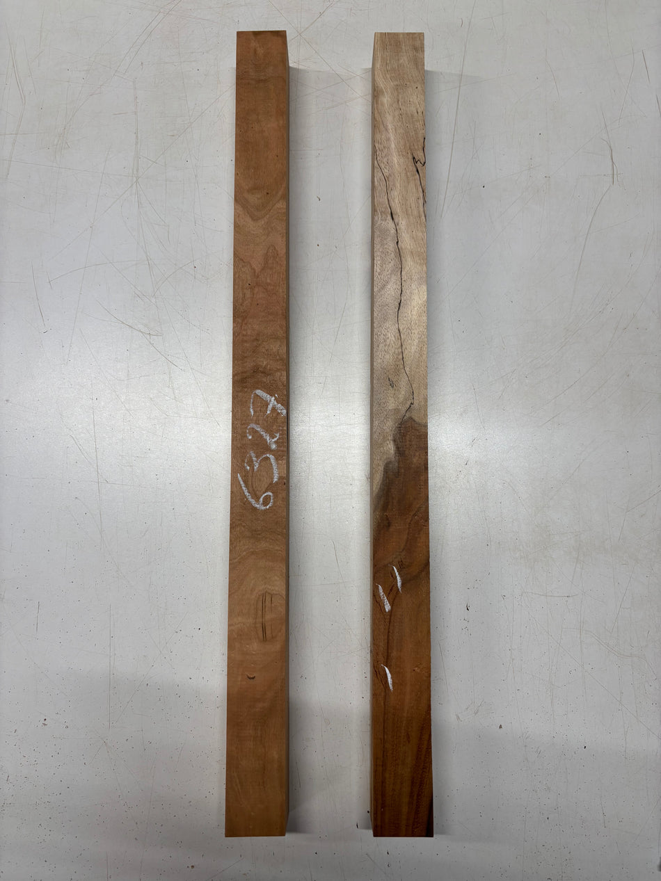2 Pack, 2 Species Cherry + Koa Turning Wood Blanks 27"x1-3/4"x1-3/4"#6327