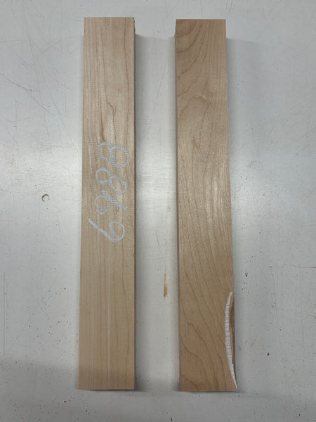 2 Pack, Hard Maple Thin Stock Lumber 18"x2-1/2"x1-1/2"#6988 - Exotic Wood Zone