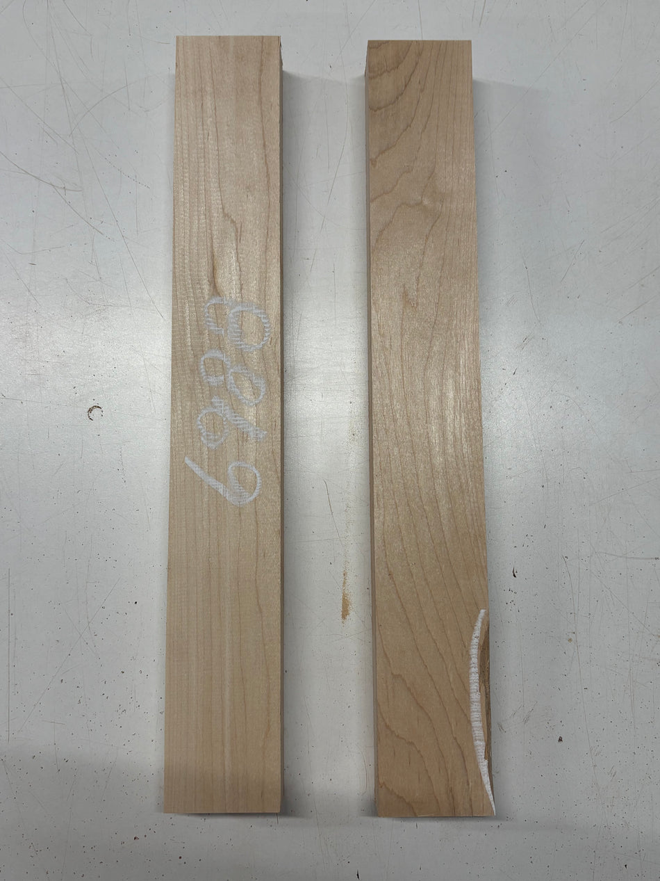 2 Pack, Hard Maple Thin Stock Lumber 18"x2-1/2"x1-1/2"#6988 - Exotic Wood Zone
