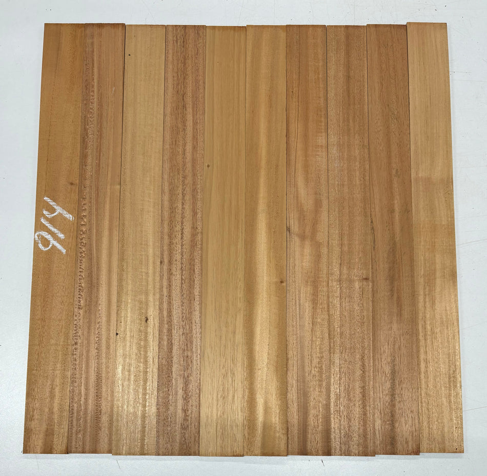 10 Pack Honduras Mahogany Thin Stock Lumber Board Blank 21" x 2" x 1/8" #914