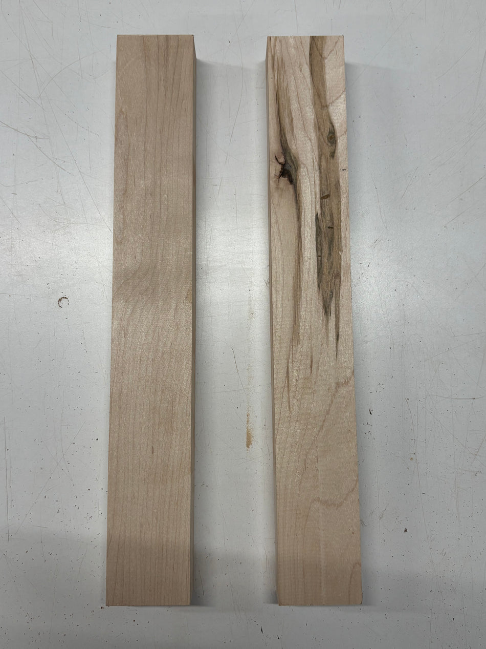 2 Pack, Hard Maple Thin Stock Lumber 18"x2-1/2"x1-1/2"#6988 - Exotic Wood Zone