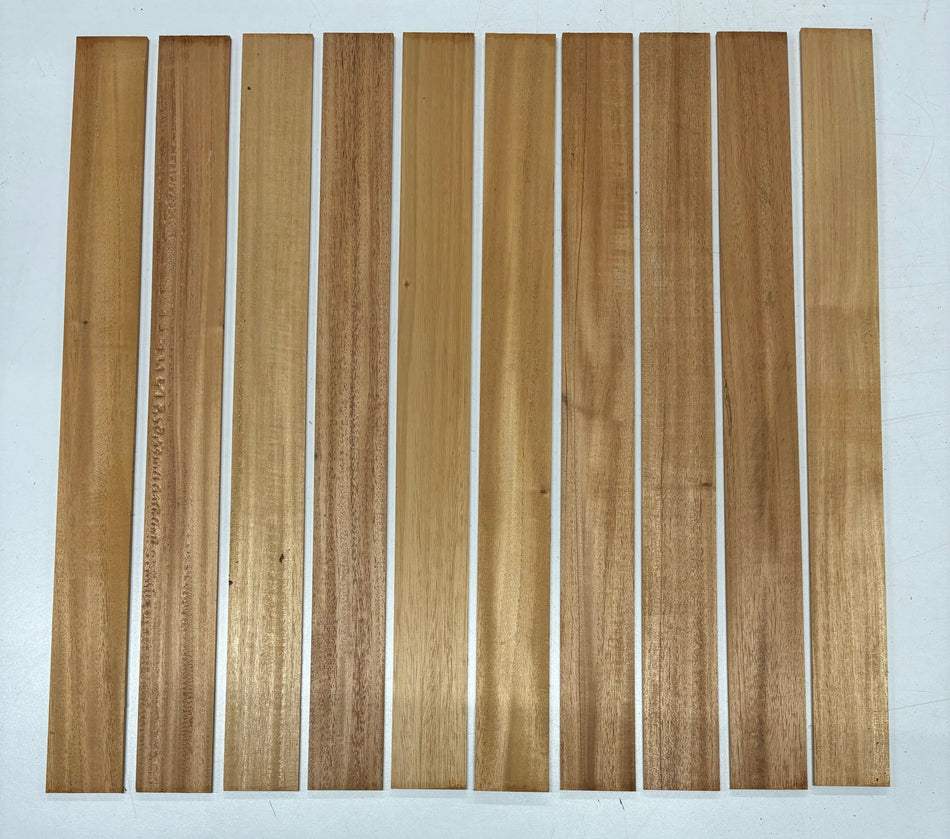 10 Pack Honduras Mahogany Thin Stock Lumber Board Blank 21" x 2" x 1/8" #914