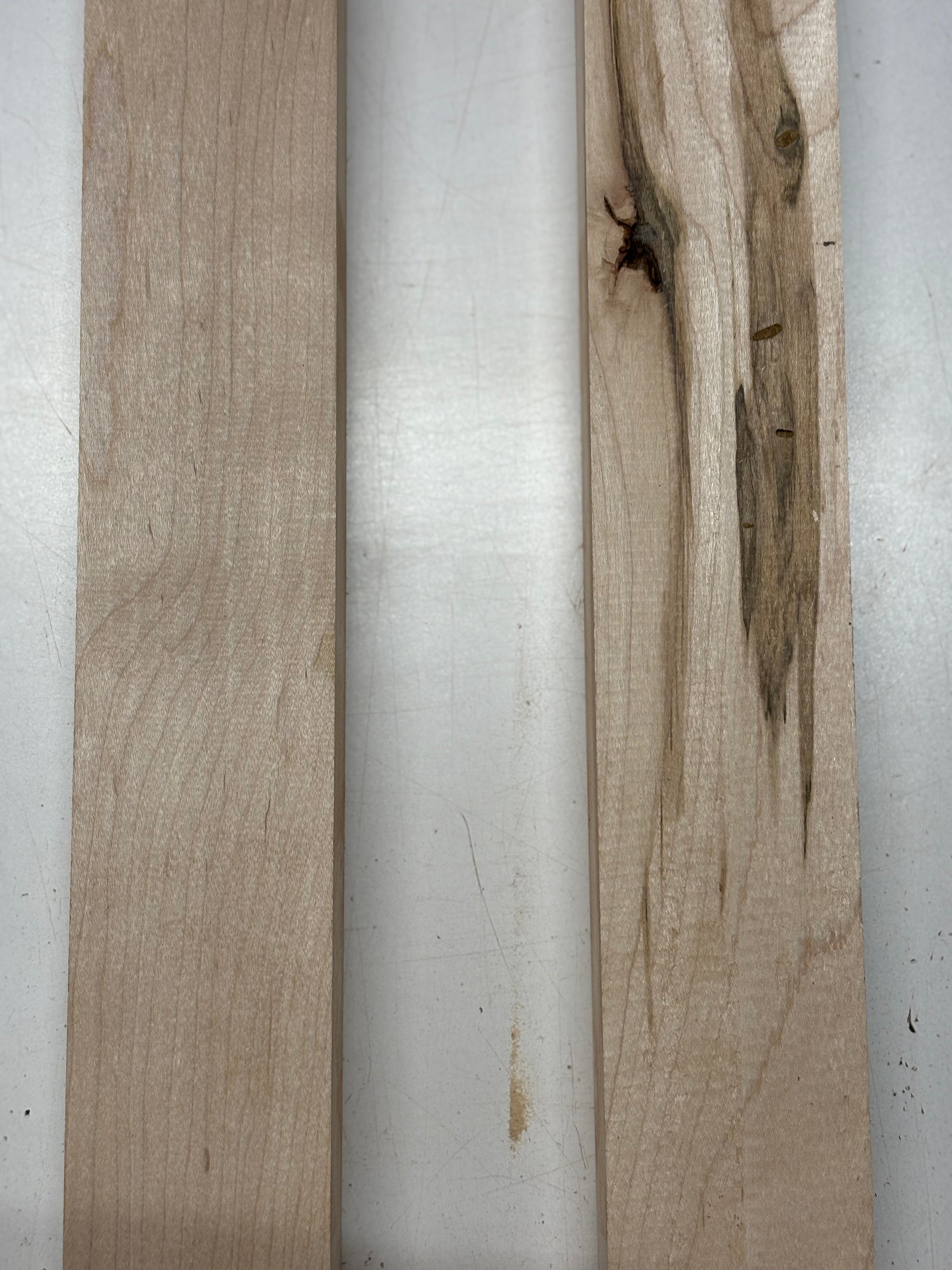 2 Pack, Hard Maple Thin Stock Lumber 18"x2-1/2"x1-1/2"#6988 - Exotic Wood Zone