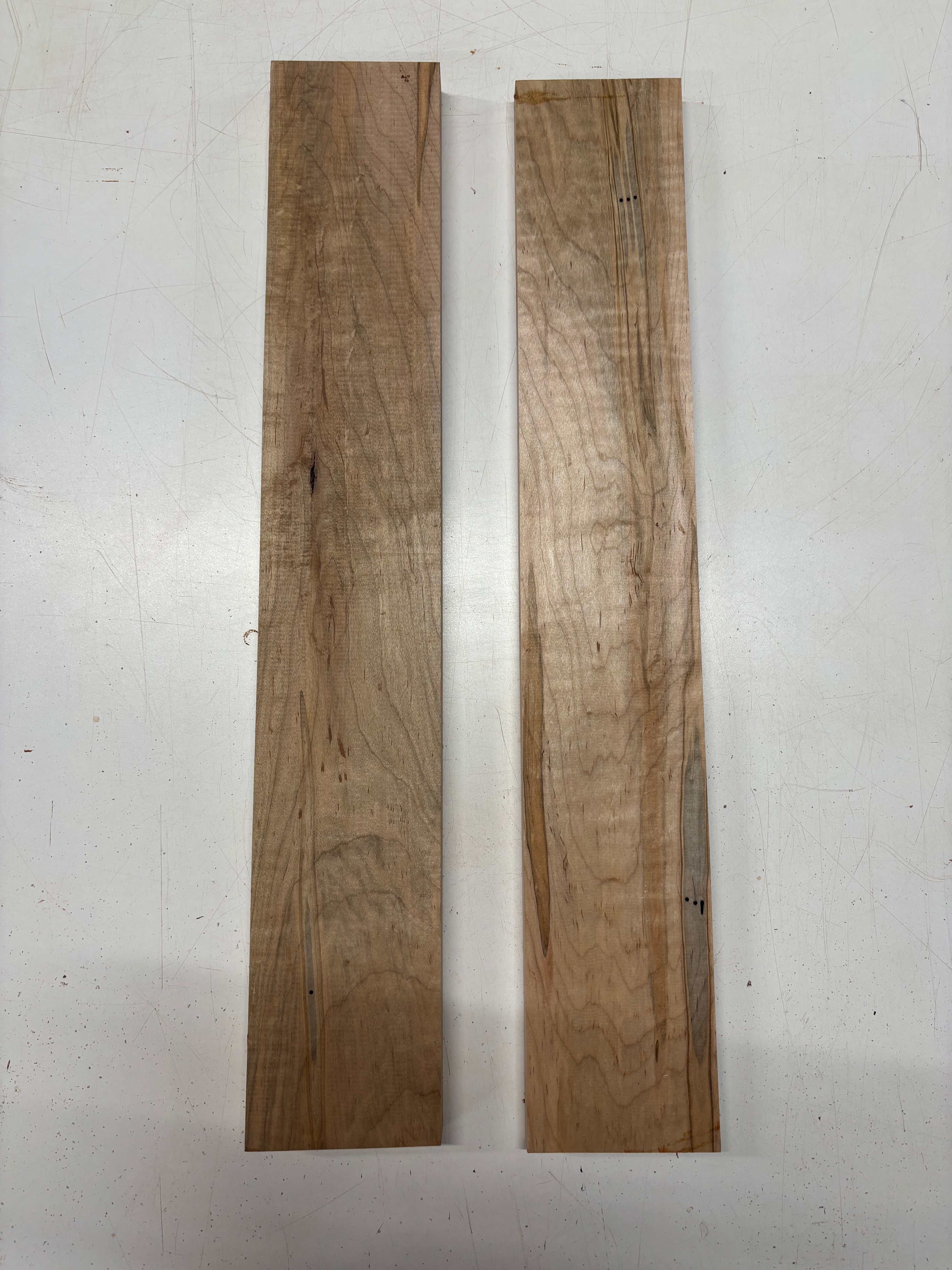 2 Pack, Ambrosia Maple Thin Stock Lumber 24"x4"x3/4"  , 24"x4"x1"#6990 - Exotic Wood Zone