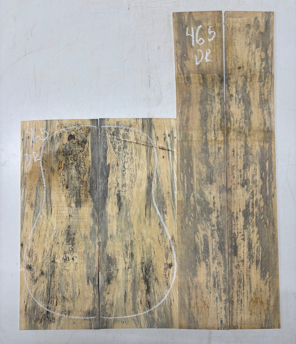 Juego de fondo y aros de guitarra de grado AAAA Dreadnought de palisandro de la India Oriental #61 