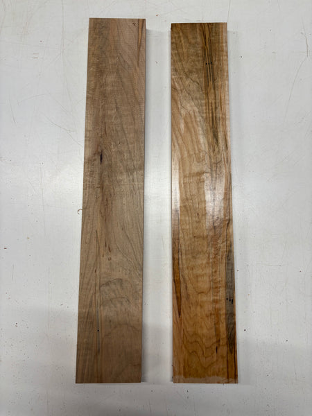 2 Pack, Ambrosia Maple Thin Stock Lumber 24"x4"x3/4"  , 24"x4"x1"#6990 - Exotic Wood Zone