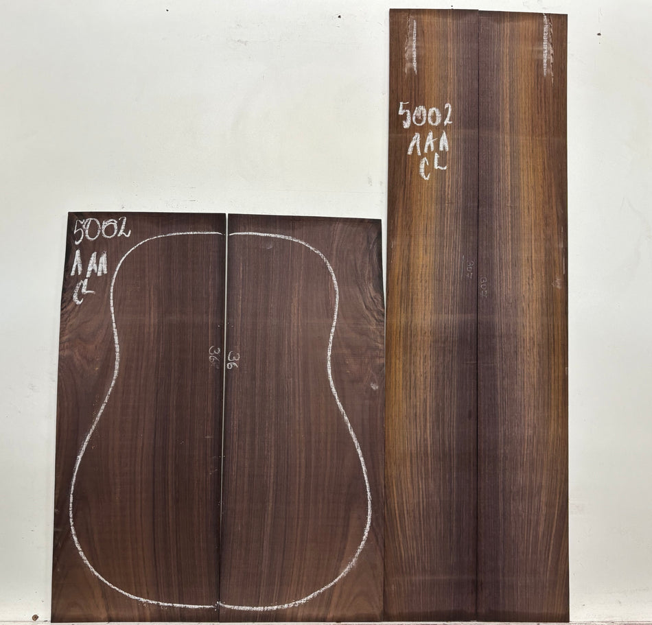 East Indian Rosewood Dreadnought AAA Grade Guitar Back & Side Set #5002 - Exotic Wood Zone