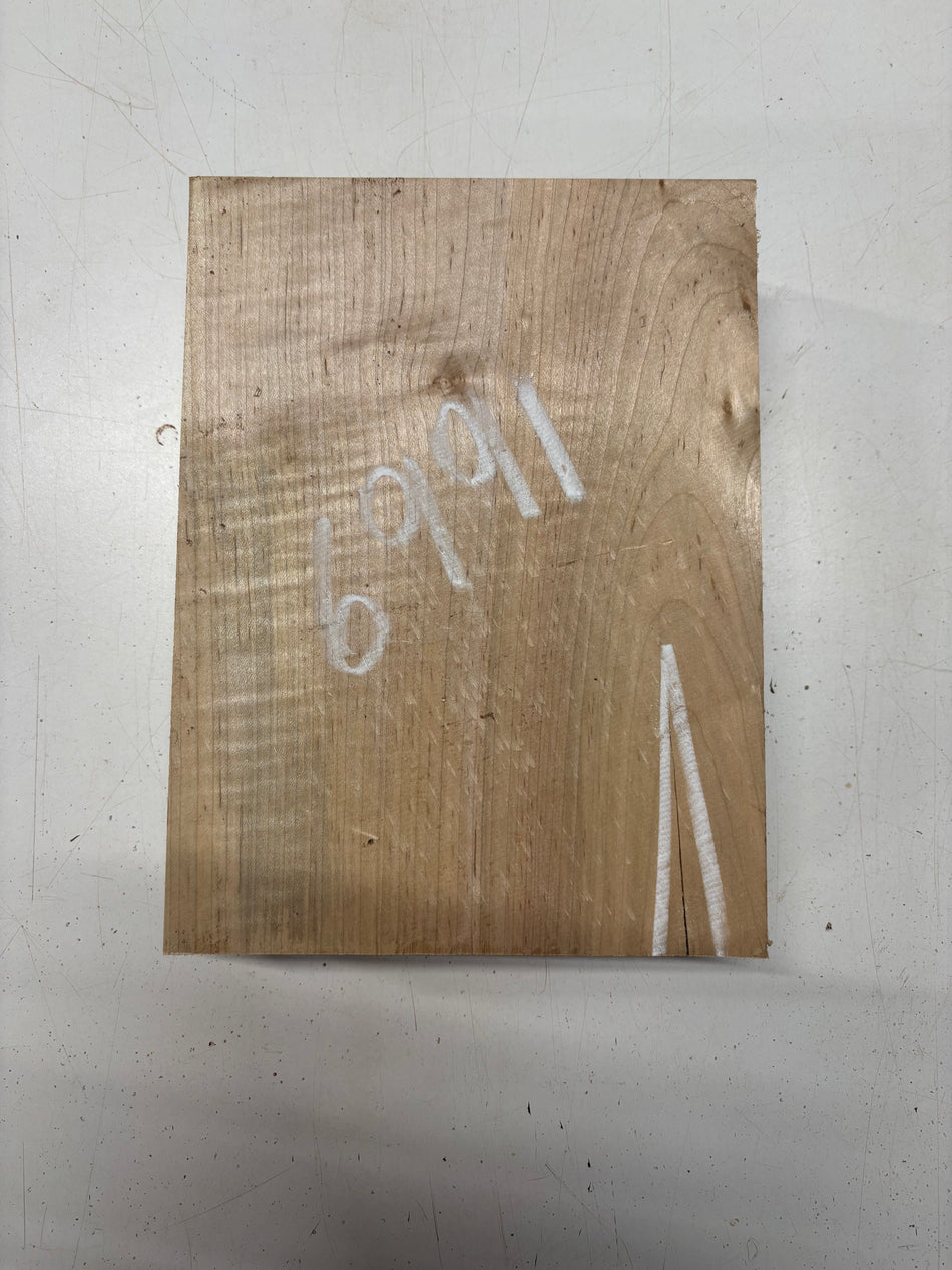 1 Piece, Ambrosia Maple Lumber Board Blank 11"x8"x2-3/4"#6991