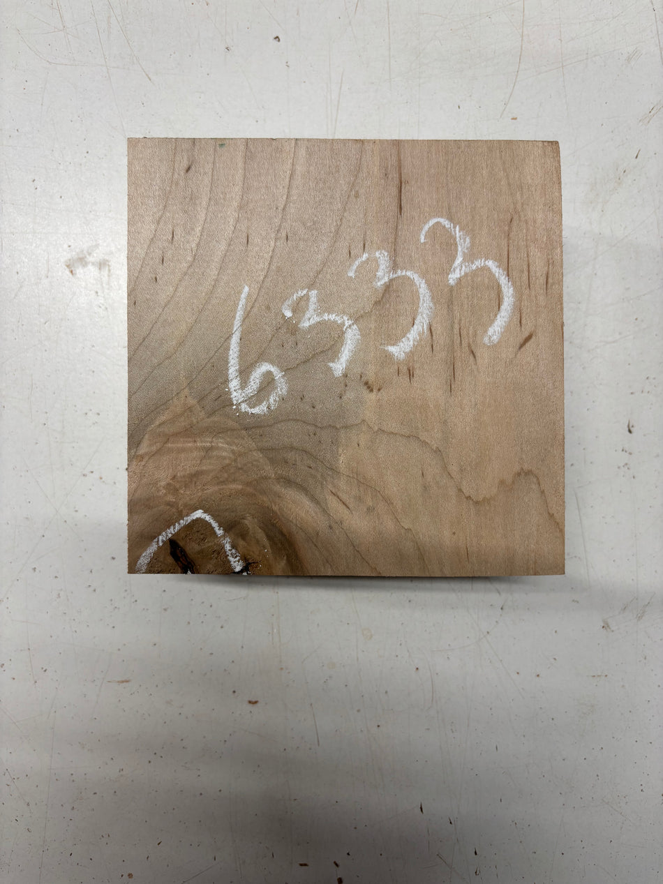 1 Piece, Ambrosia Maple Bowl Blank 6"x6'x2-7/8"#6333